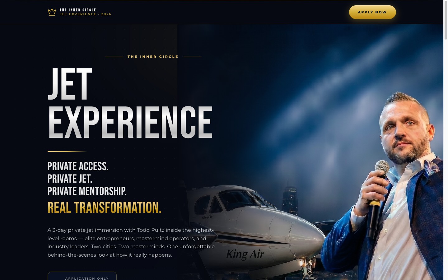 Inner Circle Jet Experience website